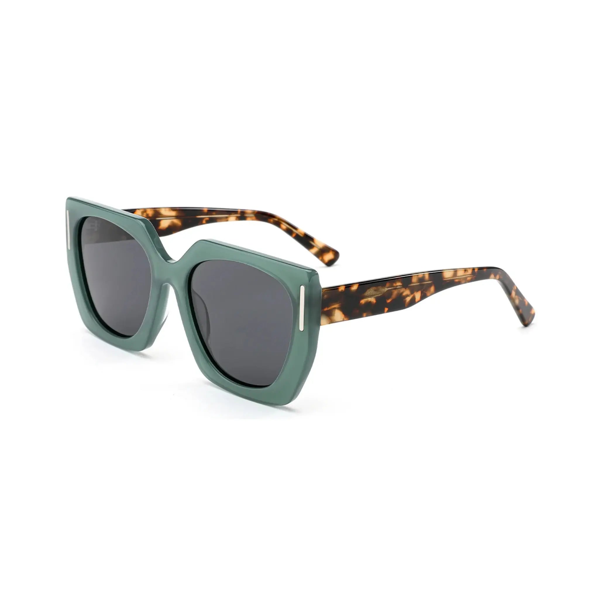 Betty’s Retro Shades Magnolia sunglasses in clear green with dark grey lenses