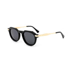 Betty’s Retro Shades Mitzi sunglasses in black with dark grey lenses