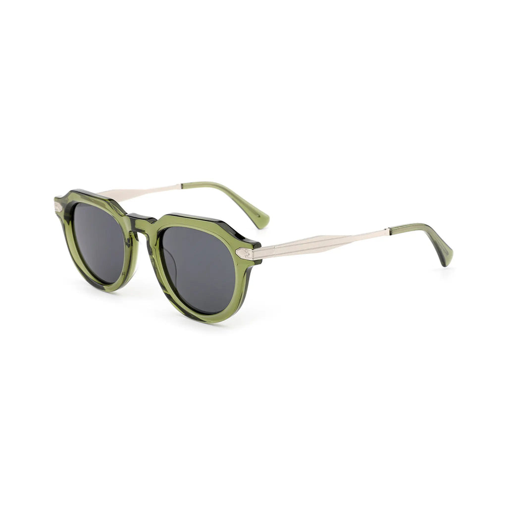 Betty’s Retro Shades Mitzi sunglasses in clear green with dark grey lenses
