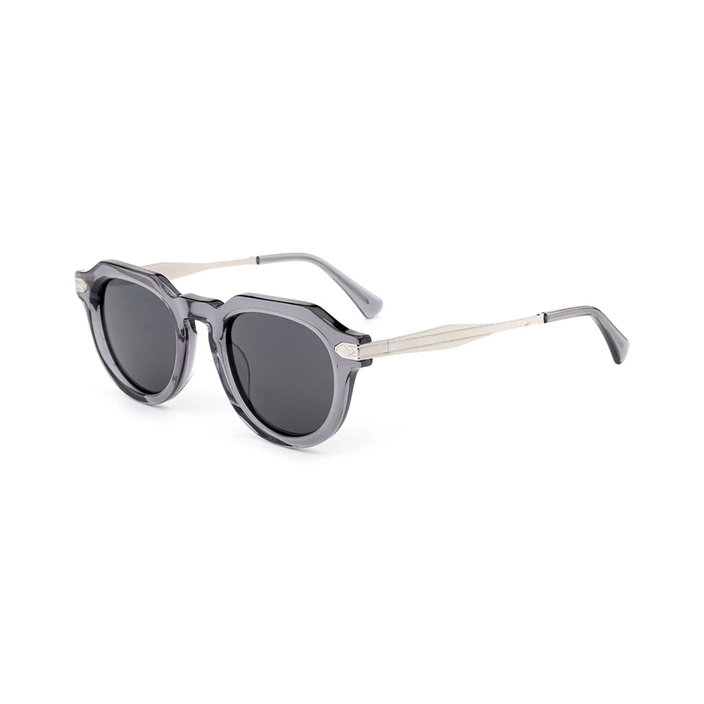 Betty’s Retro Shades Mitzi sunglasses in clear grey with dark grey lenses