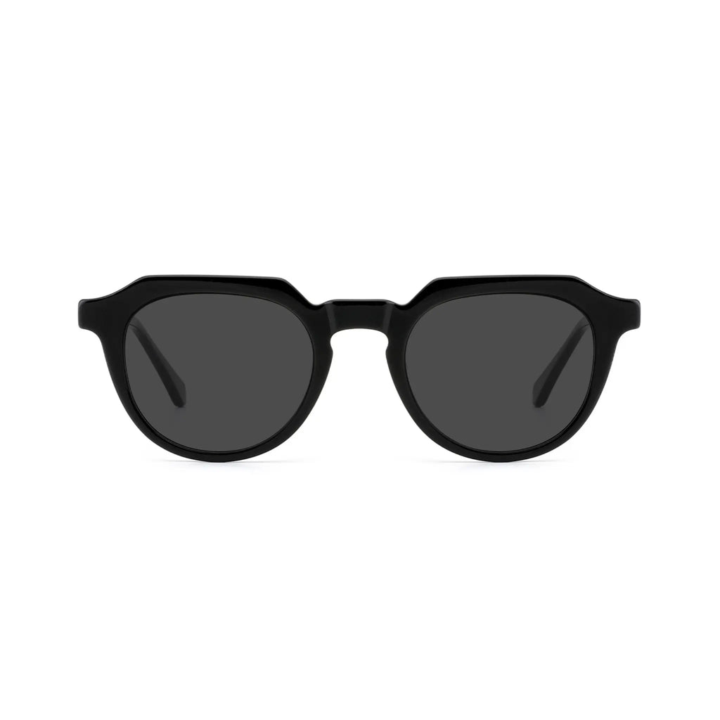 Betty’s Retro Shades Opal sunglasses in black with dark grey lenses