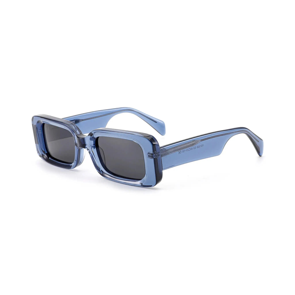 Betty’s Retro Shades Penelope sunglasses in clear blue with dark grey lenses