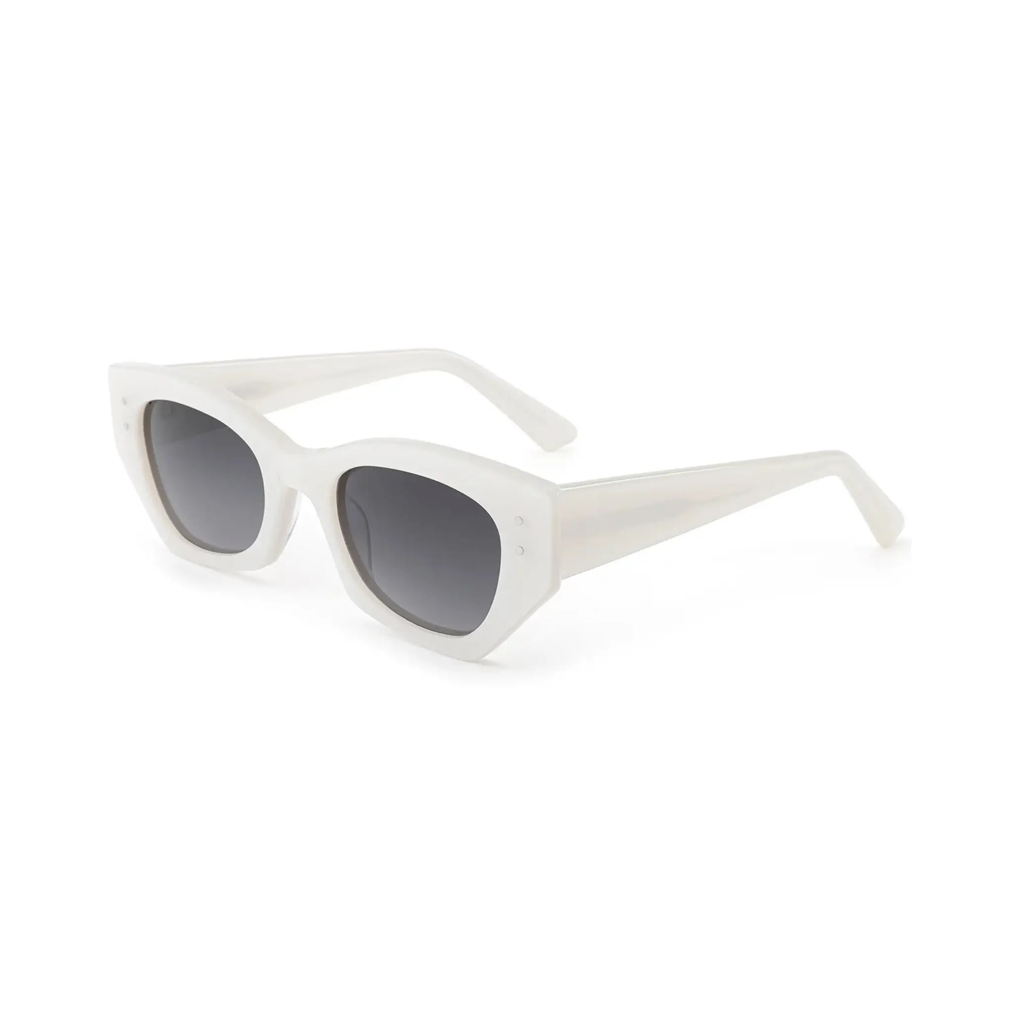 Betty’s Retro Shades Phyllis sunglasses in white with grey gradient lenses