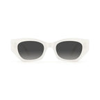 Betty’s Retro Shades Phyllis sunglasses in white with grey gradient lenses