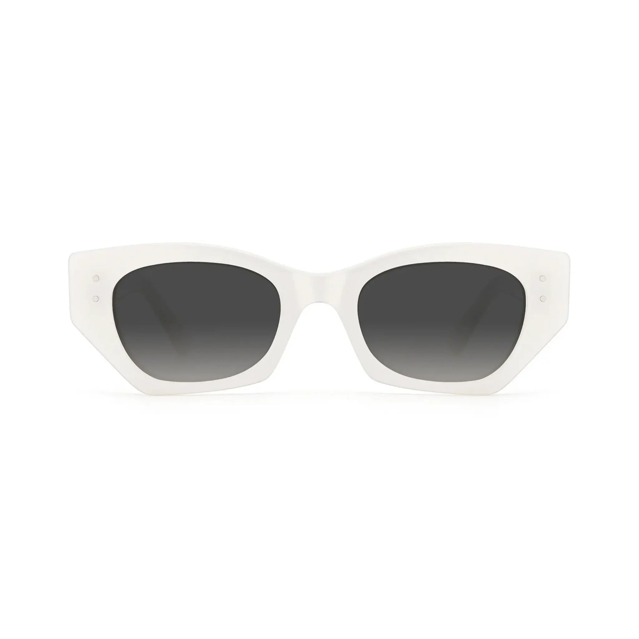 Betty’s Retro Shades Phyllis sunglasses in white with grey gradient lenses