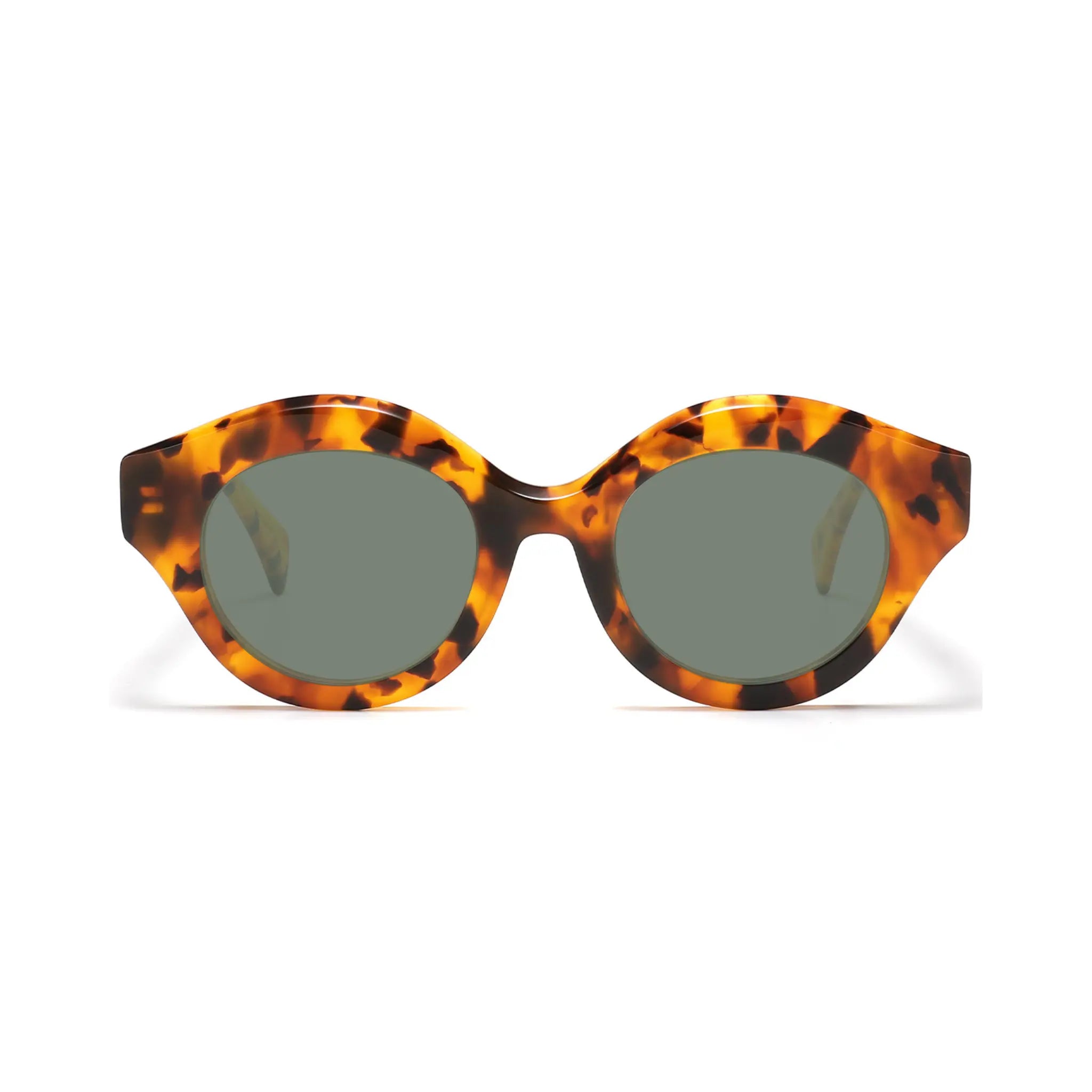 Betty’s Retro Shades Posey sunglasses in tortoiseshell with dark green lenses