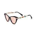 Betty’s Retro Shades Priscilla sunglasses in black with rose lenses