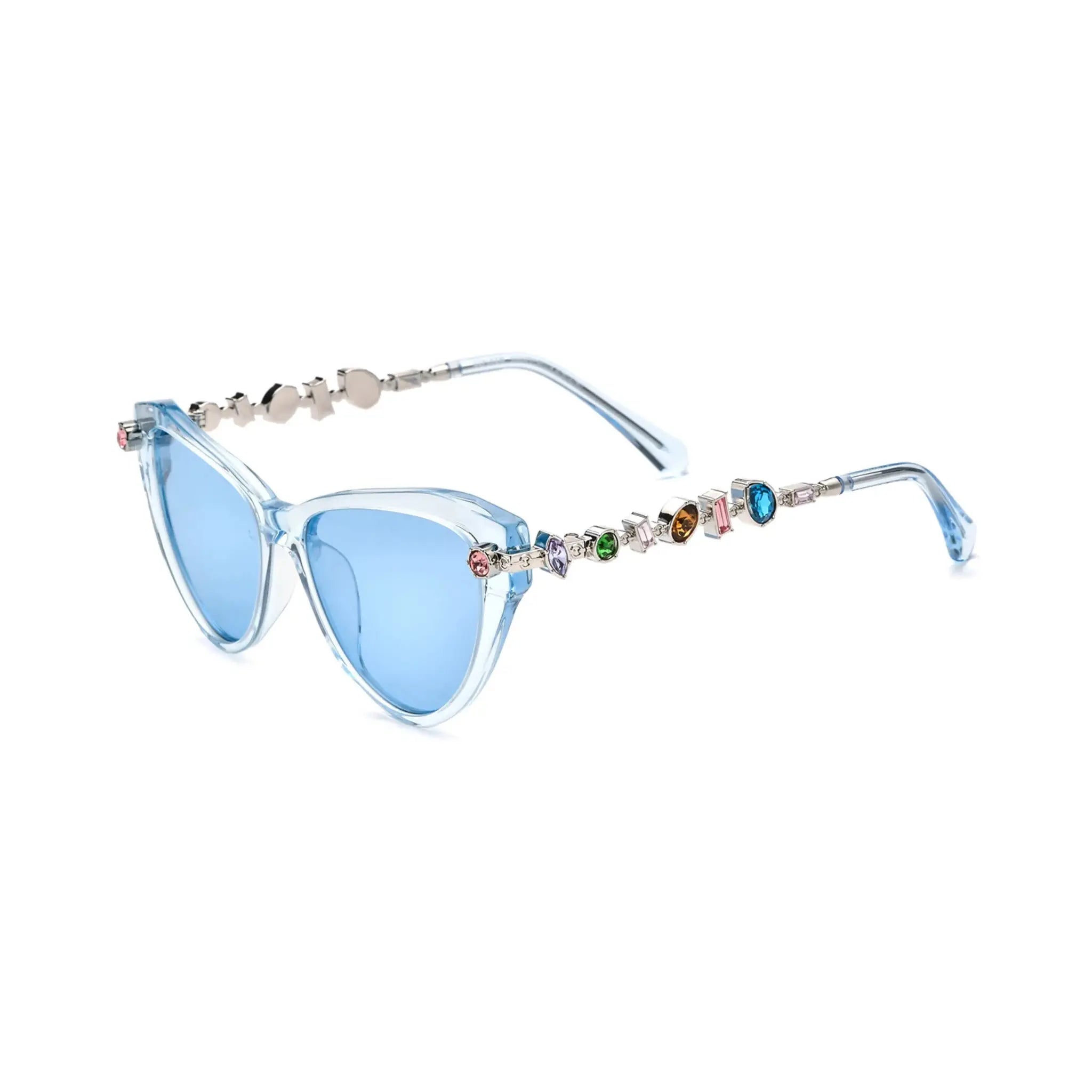 Betty’s Retro Shades Priscilla sunglasses in clear blue with blue lenses