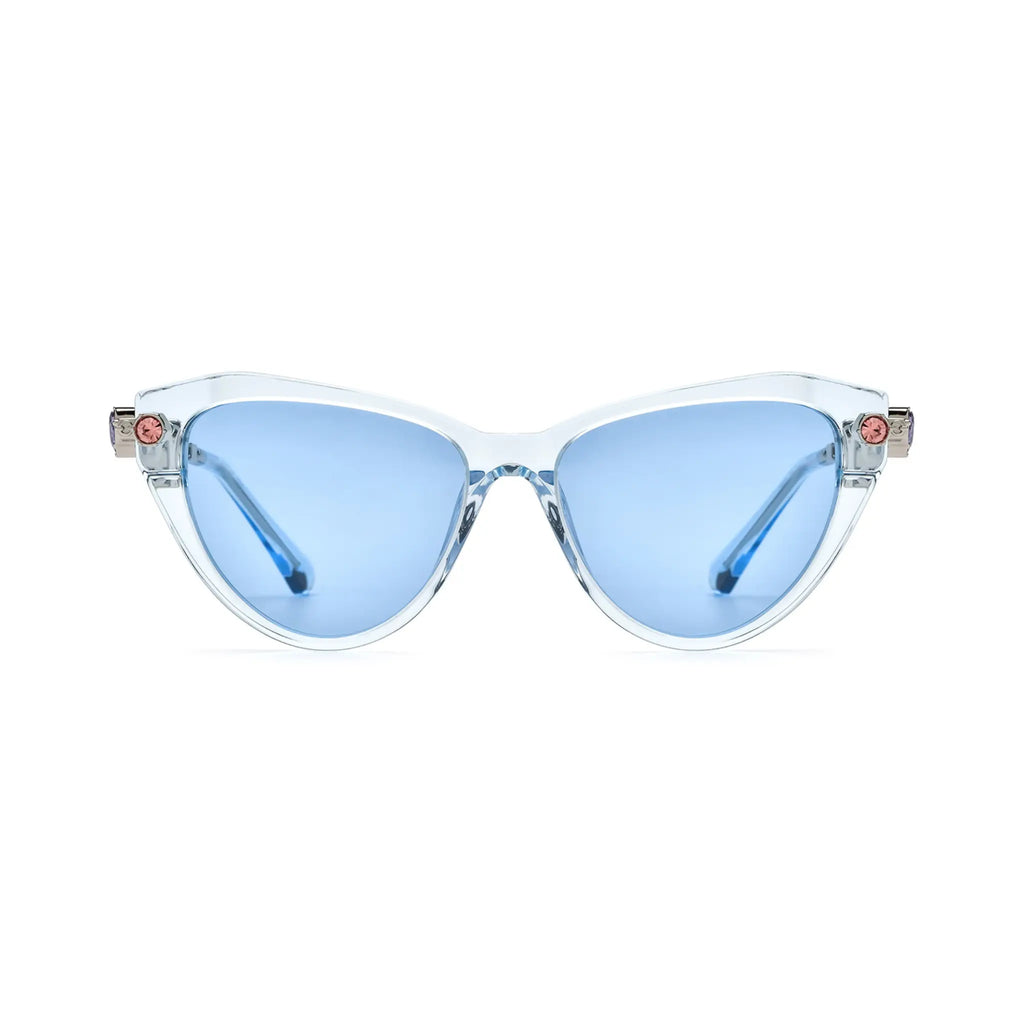 Betty’s Retro Shades Priscilla sunglasses in clear blue with blue lenses