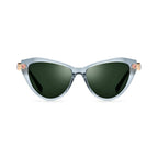 Betty’s Retro Shades Priscilla sunglasses in clear grey with dark green lenses