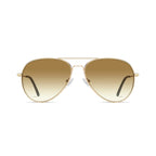 Betty’s Retro Shades Renee sunglasses in gold with amber gradient lenses