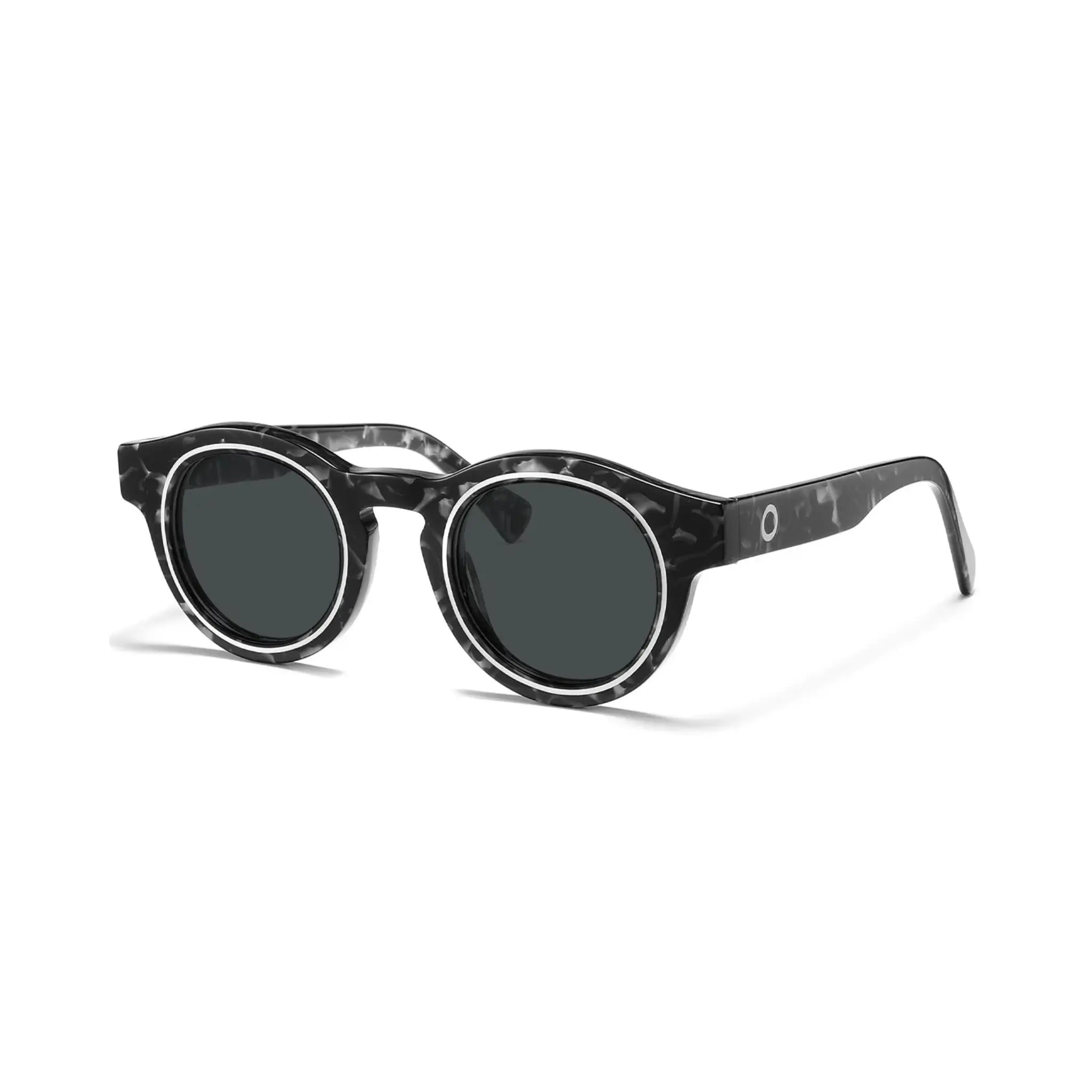 Betty’s Retro Shades Rita sunglasses in marbled black with dark grey lenses