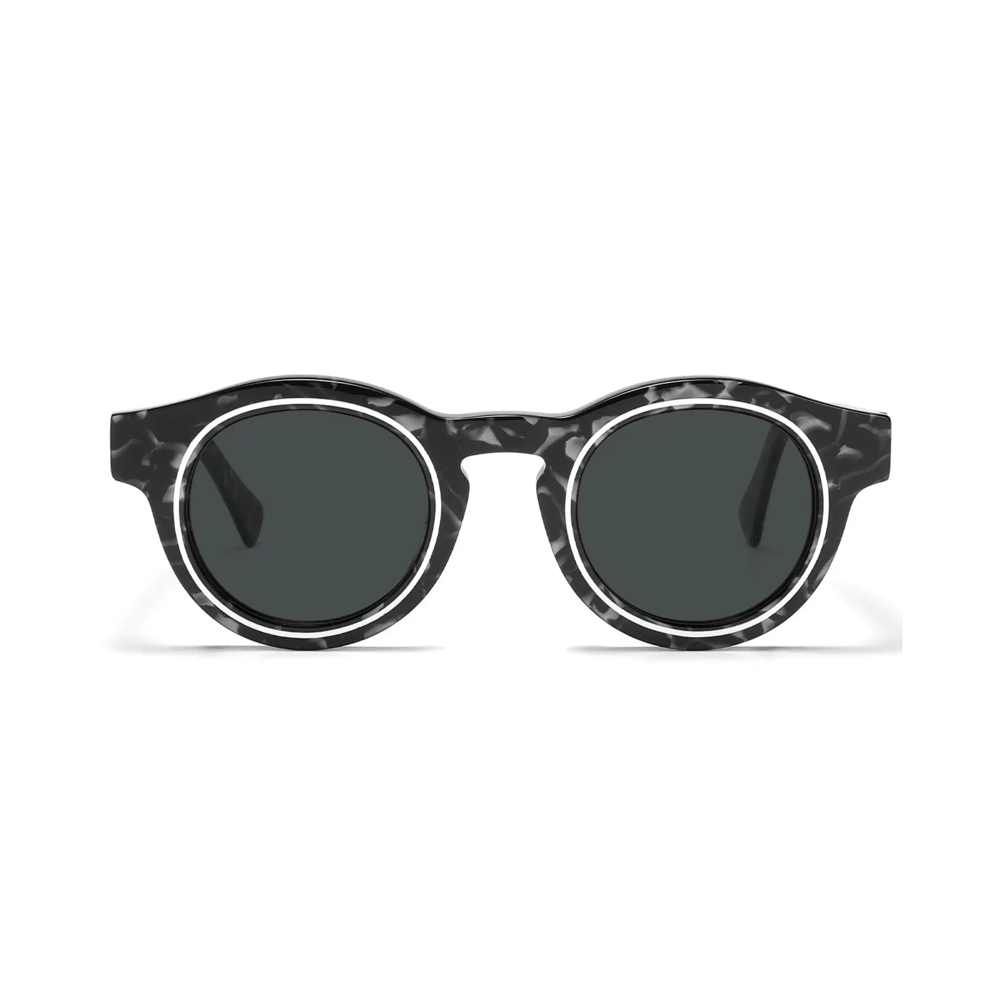 Betty’s Retro Shades Rita sunglasses in marbled black with dark grey lenses