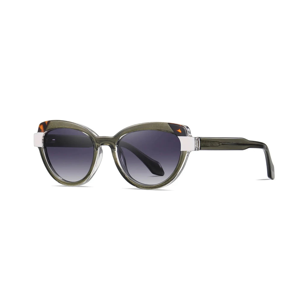 Betty’s Retro Shades Sylvia sunglasses in marbled green with grey gradient lenses