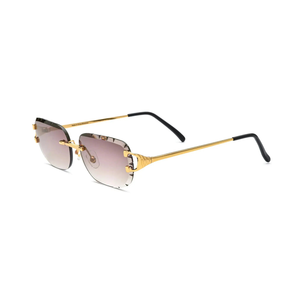 Betty’s Retro Shades Vera sunglasses in gold with amber gradient lenses