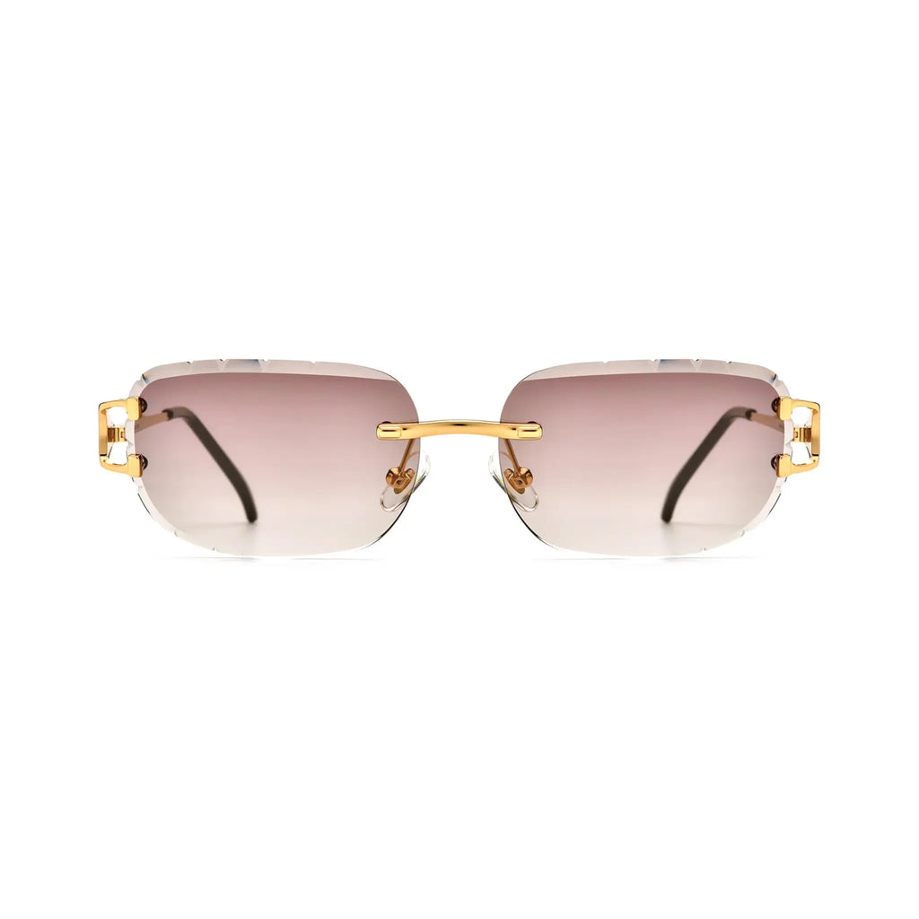 Betty’s Retro Shades Vera sunglasses in gold with amber gradient lenses