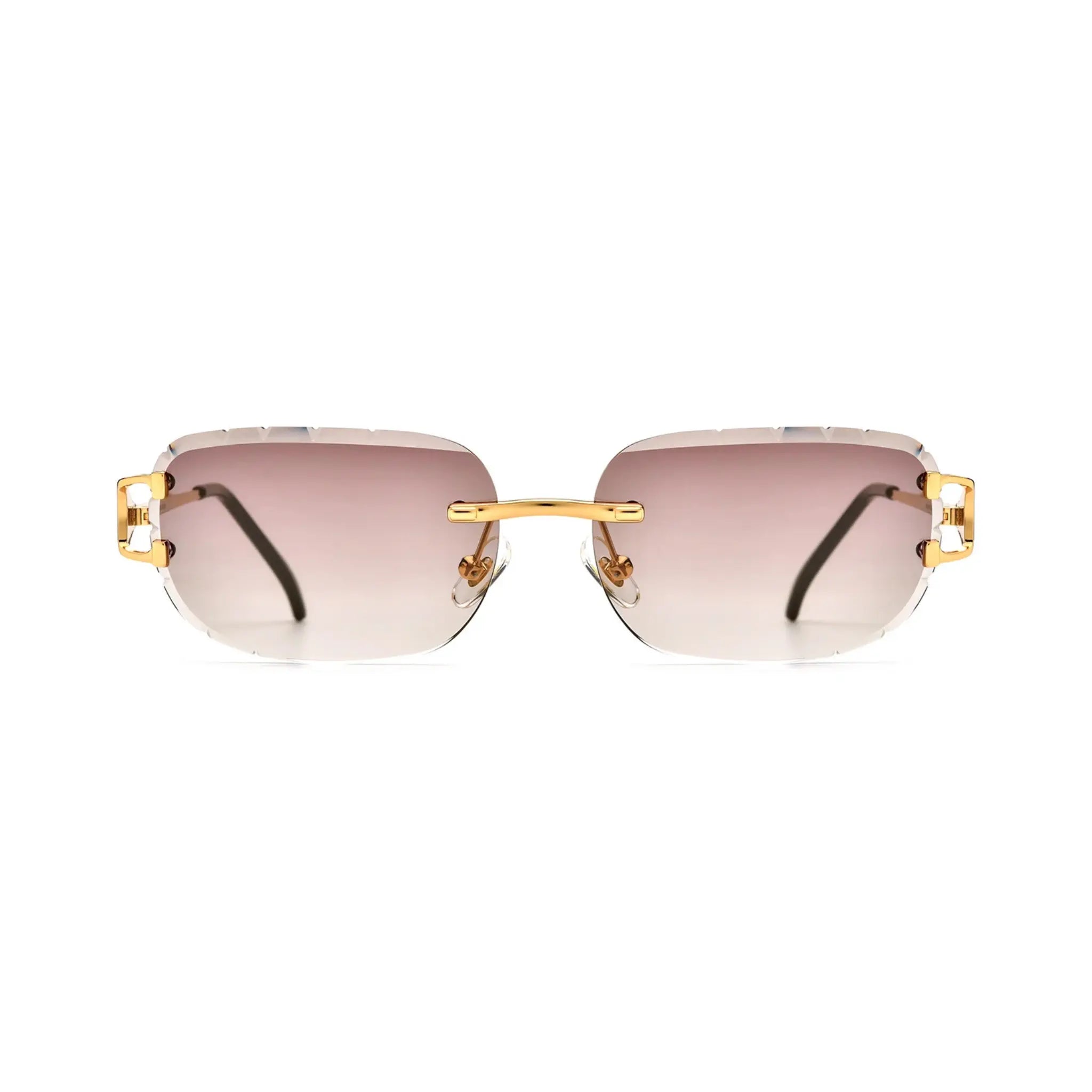 Betty’s Retro Shades Vera sunglasses in gold with amber gradient lenses