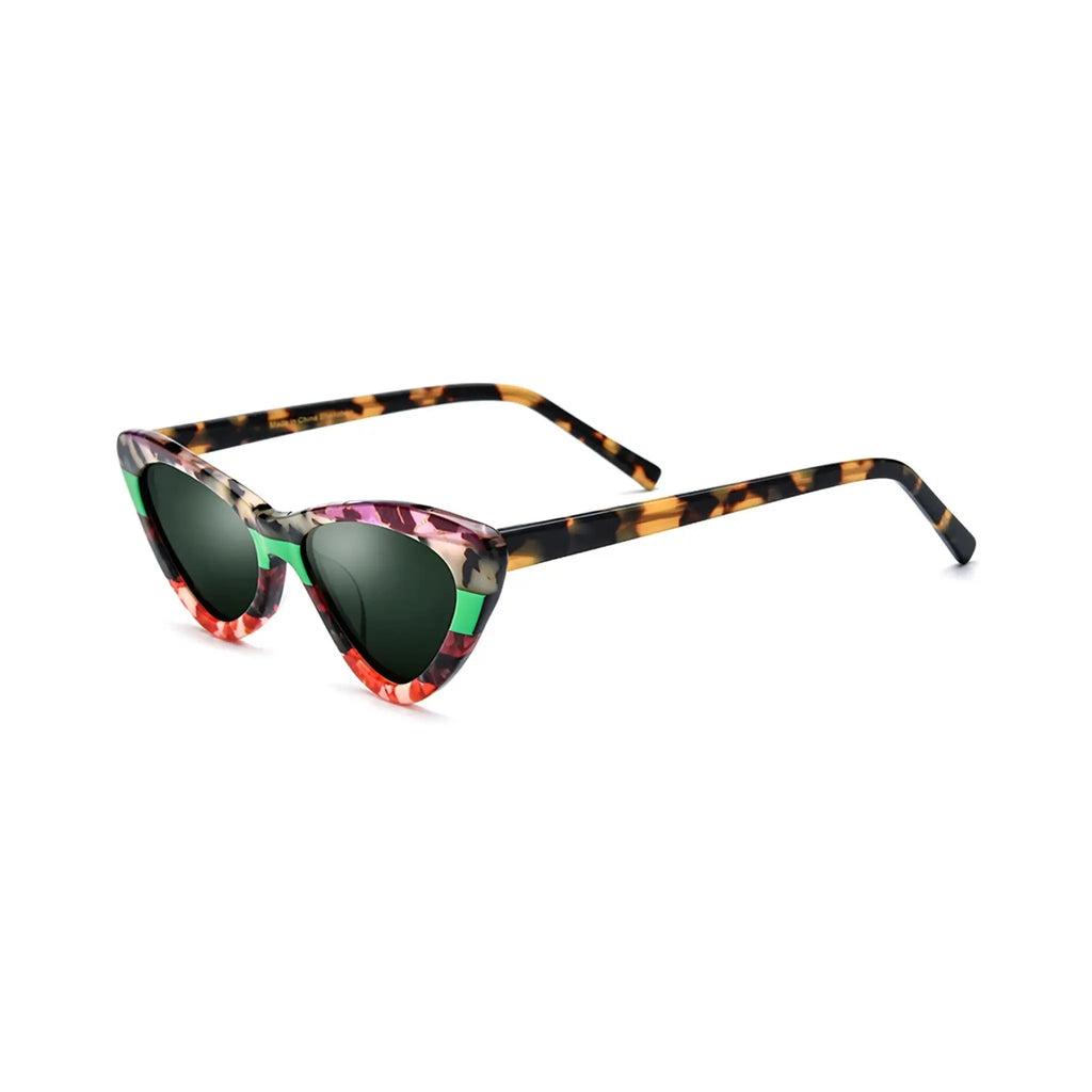 Betty’s Retro Shades Vivienne sunglasses in marbled green with dark green lenses