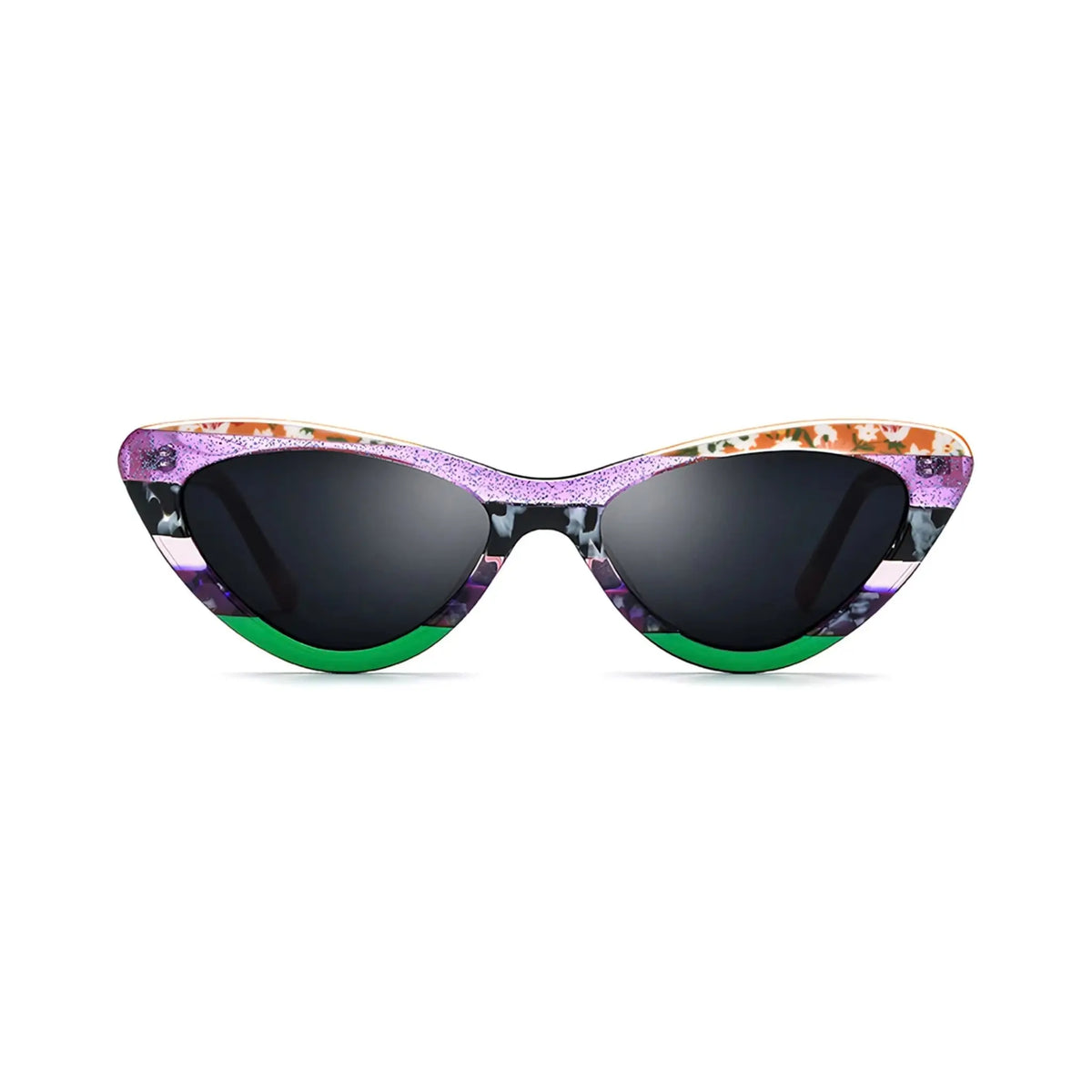 Betty’s Retro Shades Vivienne sunglasses in marbled purple with dark grey lenses